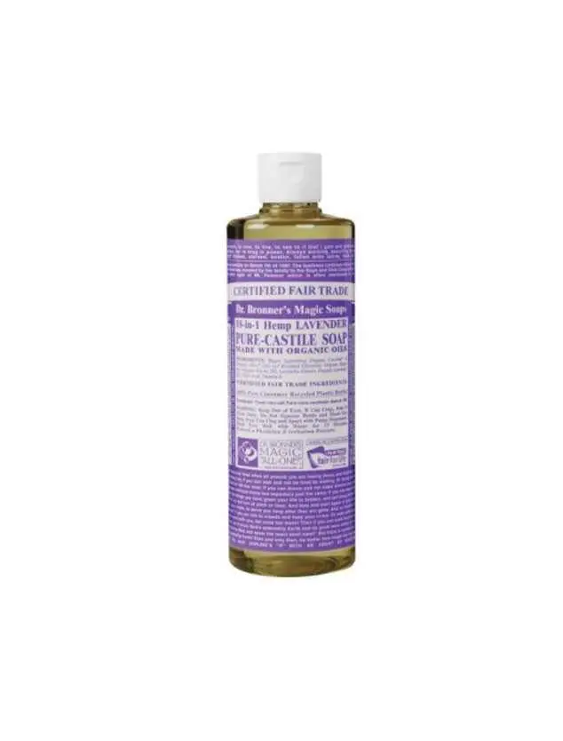 Gel de Banho Dr. Bronner (lavanda): "adoro o cheiro e dura tanto tempo. O de amêndoa também é bom, se preferirem algo quente e doce. Eu alterno entre os dois".