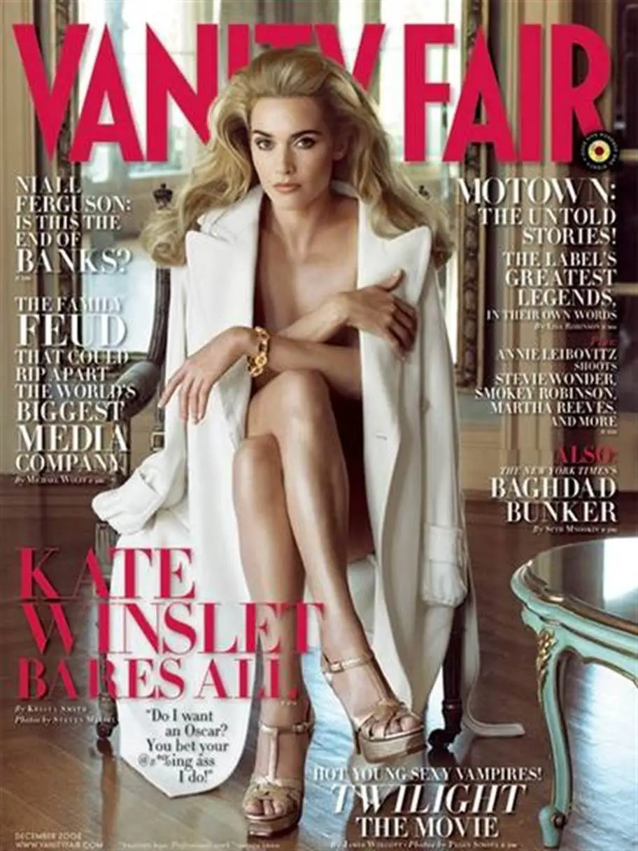 Kate Winslet: apesar de não se opor ao uso do Photoshop, a atriz sentiu a necessidade de deixar claro que a sua imagem tinha sido retocada digitalmente para uma capa ca 'GQ' em 2003. "Eu aceito que as revistas retoquem constantemente fotografias. Só não quero que as pessoas pensem que sou hipócrita e que, de repente, perdi uns 15kg. Portanto disse que aquele não é o meu aspeto. Não estou zangada com a revista, mas não tenho qualquer intenção de ter aquele aspeto" (New York Post)