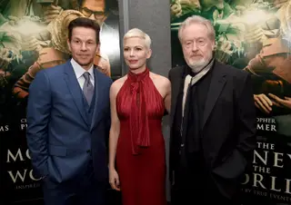 Mark Wahlberg, Michelle Williams e Ridley Scott, realizador de All The Money In The World'