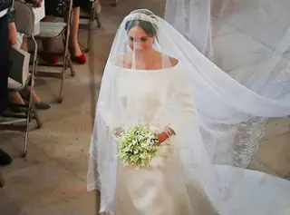 Meghan, Duquesa de Sussex, numa criação de Clare Waight