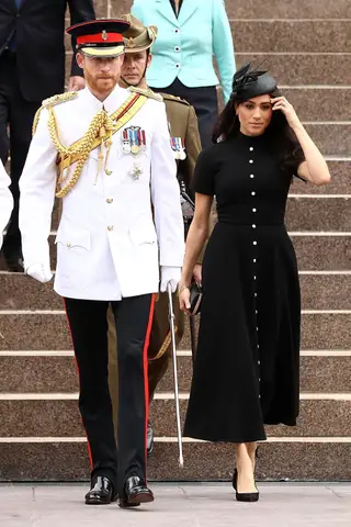 Harry e Meghan marcam presença na cerimónia de inauguração do Memorial ANZAC Memorial em Hyde Park