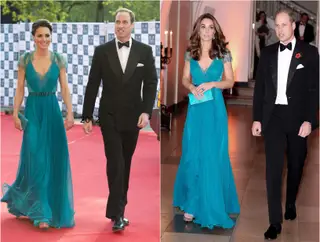 Kate em 2012 (esquerda) e em 2018 (direita)