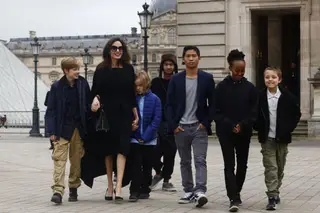 Angelina e os filhos