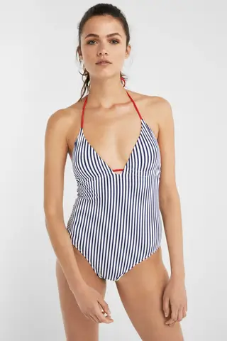Fato de banho riscas navy, Springfield, 35,99 euros