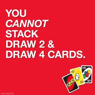 Não pode acumular cartas de +2 e +4