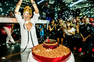 Na festa dos 60º aniversário, na discoteca Lux, em Lisboa
