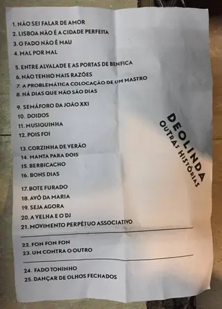 Alinhamento do concerto de Deolinda no Coliseu de Lisboa