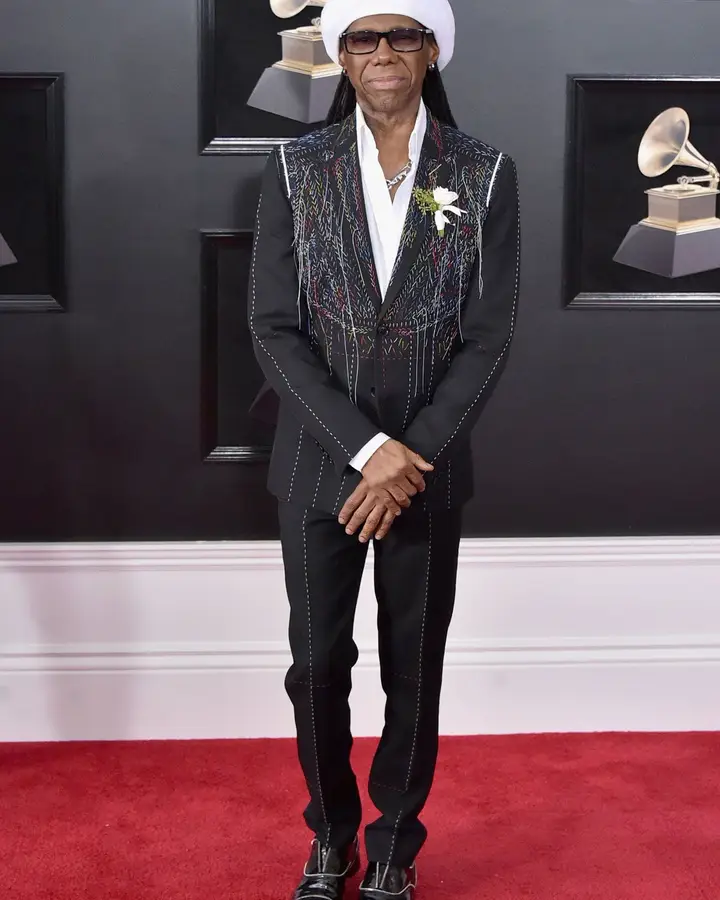 Nile Rodgers à chegada à cerimónia