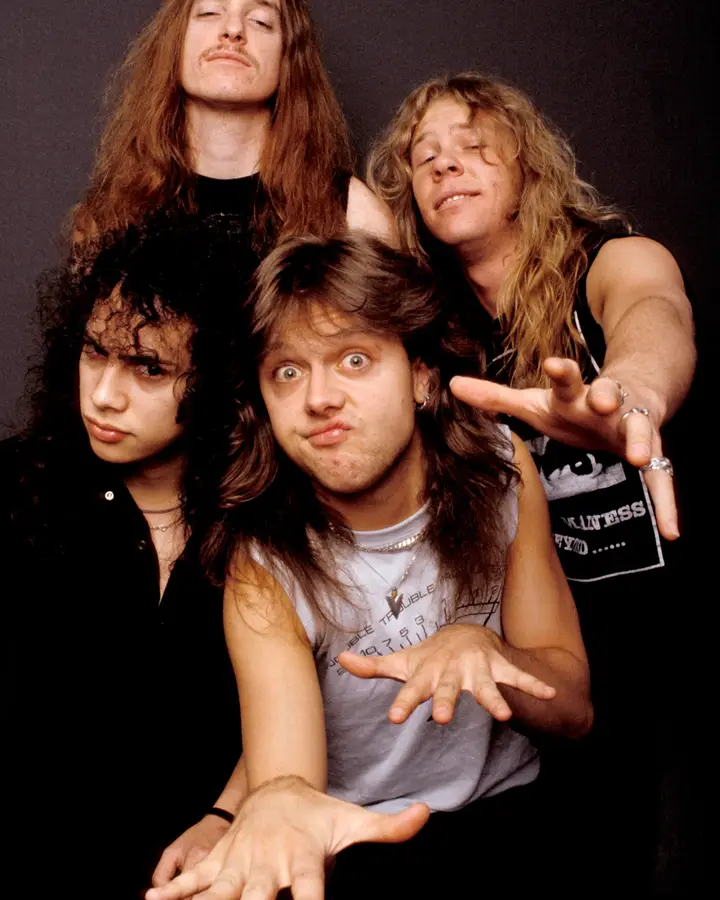 Metallica em 1986, ano de "Master of Puppets"