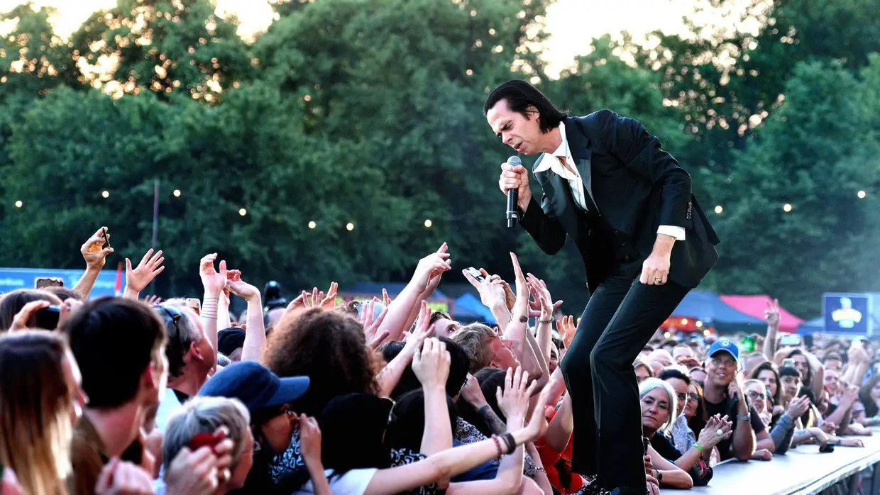 Nick Cave ao vivo no festival All Points East, em Londres, 3 de junho de 2018