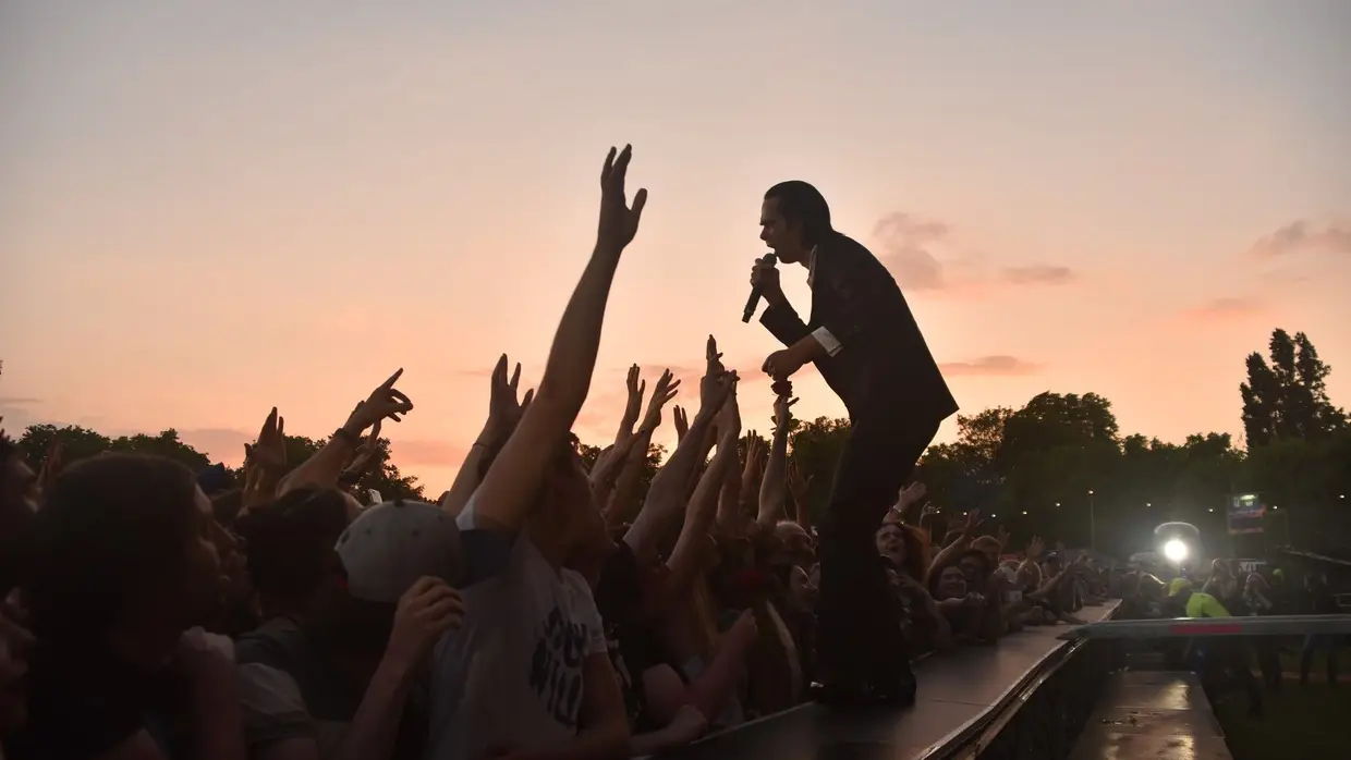 Nick Cave ao vivo no festival All Points East, em Londres, 3 de junho de 2018