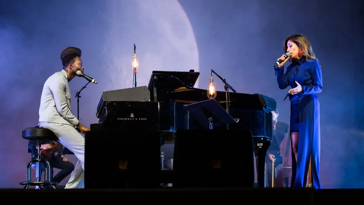Ana Moura com Benjamin Clementine no Super Bock Super Rock'18