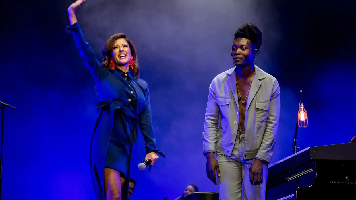 Ana Moura com Benjamin Clementine no Super Bock Super Rock'18