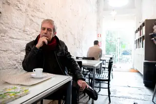 Durante a entrevista em Braga, no final de 2019