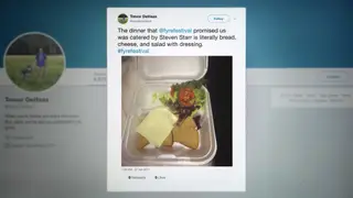 O poder de uma imagem: o Fyre Festival acabaria por ser cancelado depois de um post onde se via o jantar servido no recinto