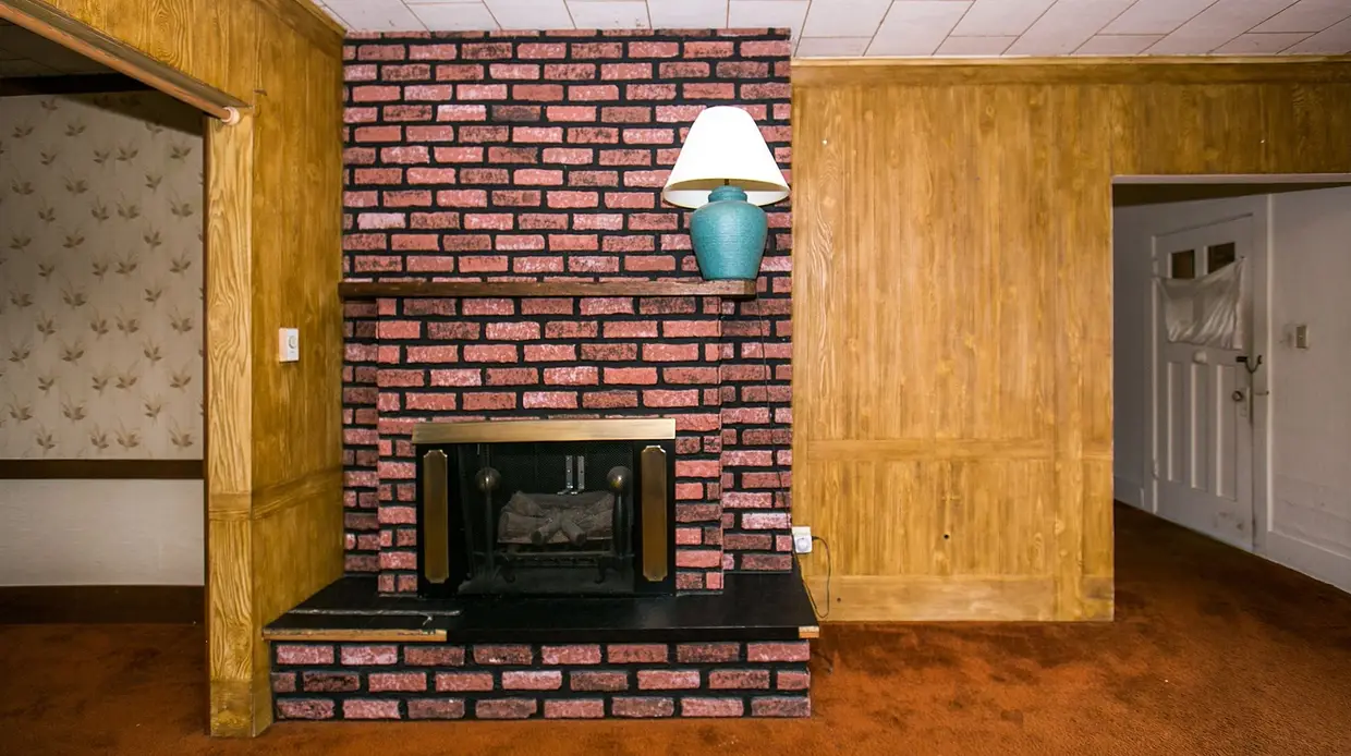 A casa onde cresceu Kurt Cobain em Aberdeen: sala