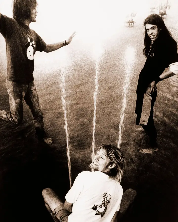 Nirvana durante a digressão de "Nevermind", na Holanda