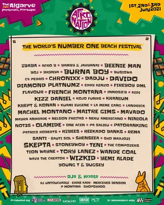 O cartaz do Afro Nation 2021