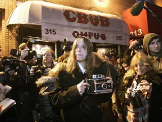 Patti Smith no encerramento do CBGB, em Nova Iorque, 2006