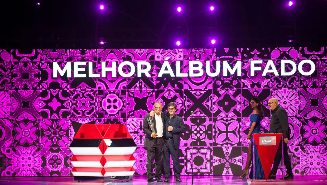 Mário Laginha e Camané de novo em palco para receber o prémio de Melhor Álbum Fado