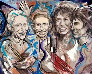 Os Rolling Stones pintados por Ronnie Wood