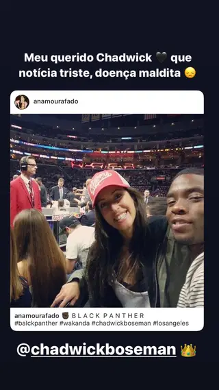 Ana Moura com Chadwick Boseman