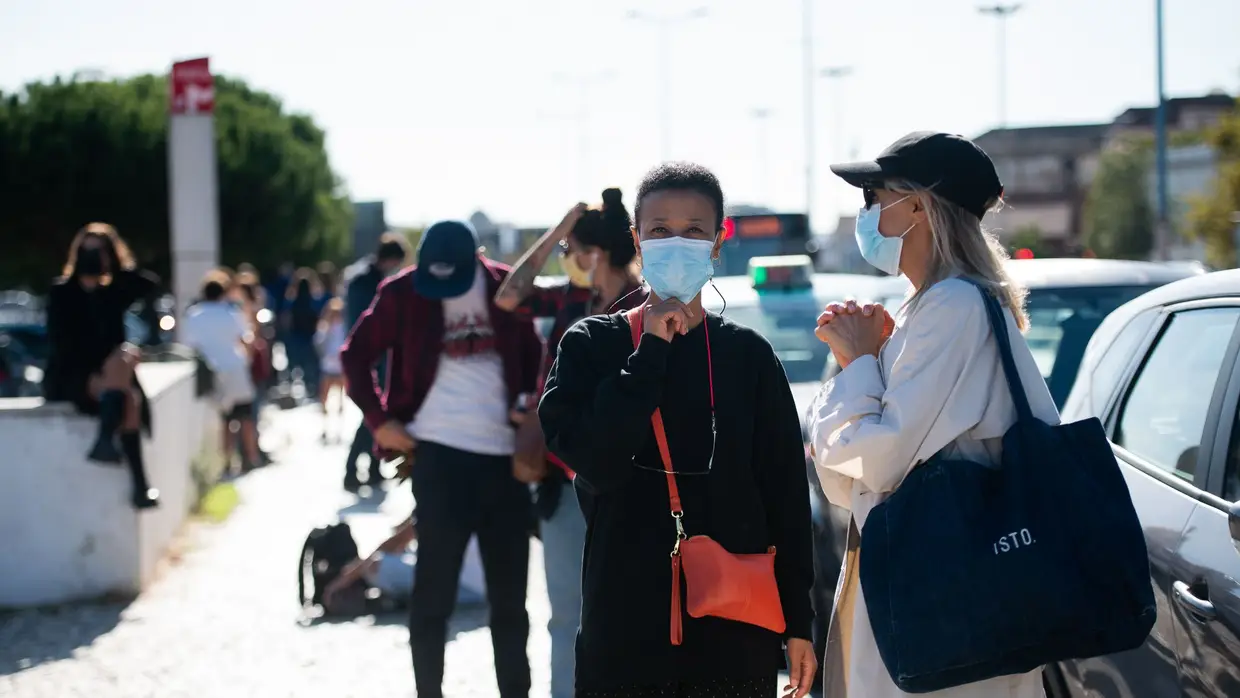 Yen Sung na Manifestação "Junta-te à fila para o que o circuito não morra" - Lux-Frágil (Lisboa), 17.10.20