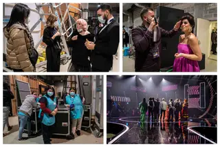 Nos bastidores do Festival da Canção. 21 fotos que mostram o outro lado de um espetáculo na era covid