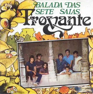 A capa do single de 'Balada das Sete Saias', lançado pelo Trovante em 1981