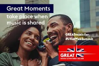 Passatempo GREATmusic for #UKatWebSummit. Ganhe um bilhete para a Web Summit 2021