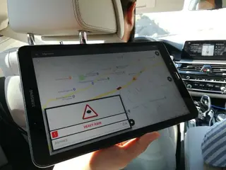 Durante os ensaios realizados na CREL, foi também testada uma plataforma da Bosch que permite comunicações entre veículos
