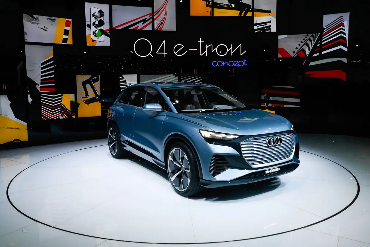 A Audi apresentou o Q4 e-Tron, um SUV totalmente elétrico que chegará aos stands em 2020