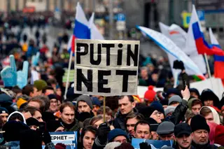 Manifestação em Moscovo contra lei que permite isolar a Internet russa