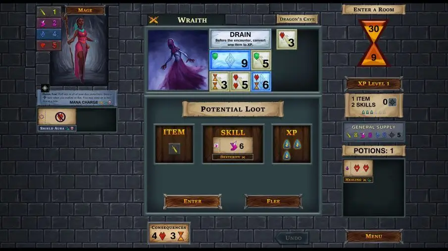 One Deck Dungeon (iOS e Android): a versão de cartas do One Deck Dungeon apresenta um desafio “rogue-like” de exploração de masmorras com recursos a habilidades e muita sorte (dados). A versão digital mantém exatamente a mesma postura. Permite dois jogadores (local).