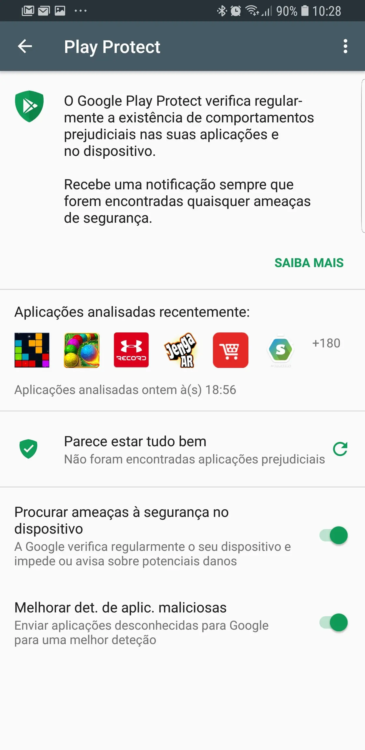 Nunca instale apps de fontes desconhecidas. Para não cair em tentação, desligue esta opção em Definições > Segurança > Instalar aplicações desconhecidas. Em Definições > Segurança, ative o Google Play Protect que o vai proteger contra app falsas e maliciosas.