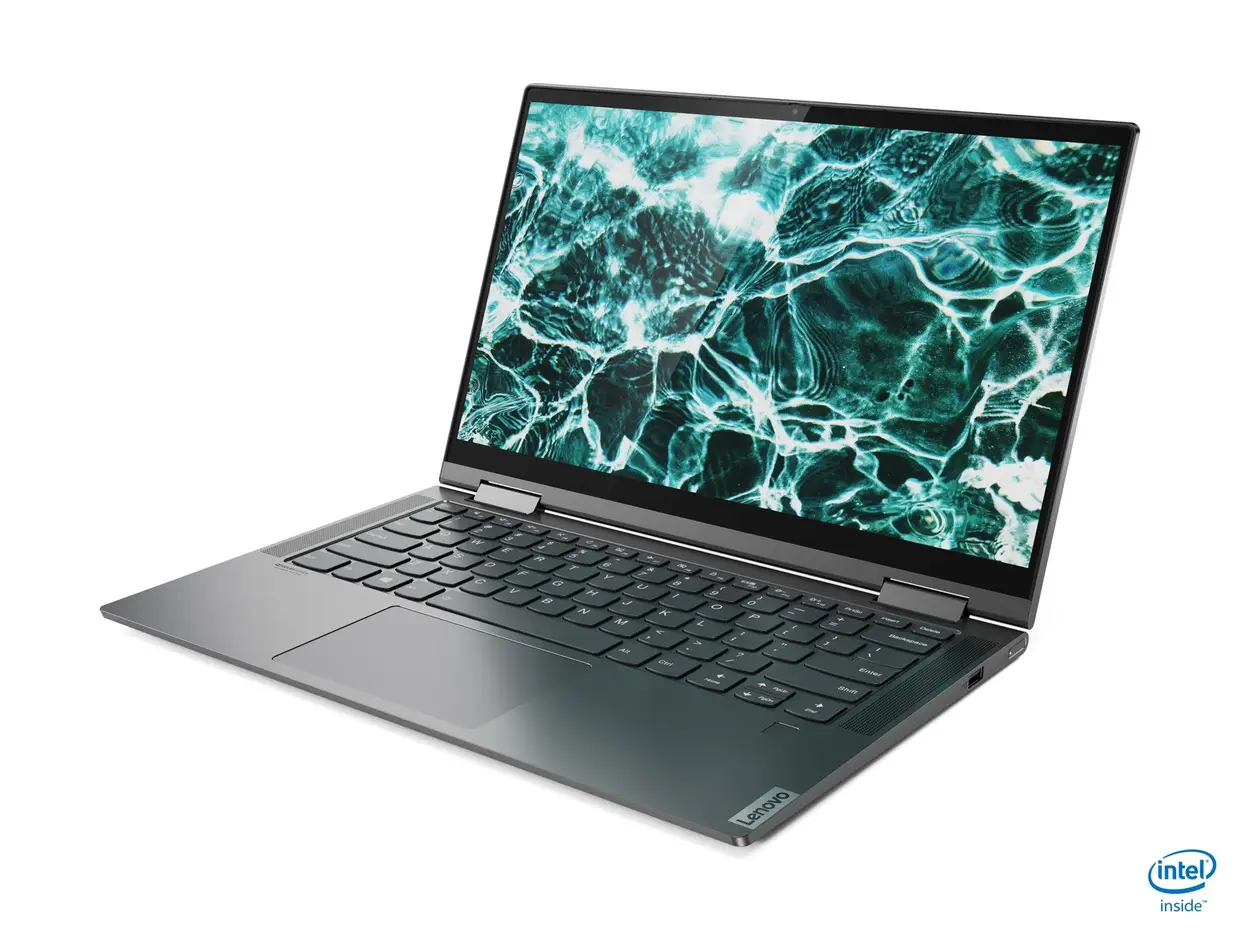 Yoga C740 14": FHD ou 4K (500 nits), autonomia até 15h, CPU Core i5/i7/i9 de 10ª geração, SSD de 256 GB a 1 TB, Wi-Fi 6 (opcional), LTE (opcional), 1,4 kg, 14,9 mm de espessura