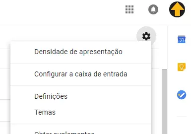 Para impedir o tracking dos seus emails – e vamos utilizar como exemplo o Gmail – entre na sua conta e depois clique em Definições. No menu, clique novamente em Definições e vá a Geral, a primeira secção.