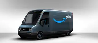 Imagem do modelo de carrinha elétrica que a Amazon vai passar a usar para fazer as entregas nos EUA. A tecnológica comprou 100 mil unidades do veículo à empresa Rivian