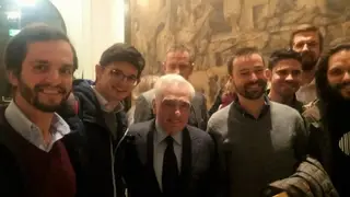 O padre António Ary, segundo a contar da esquerda, com Martin Scorsese e amigos
