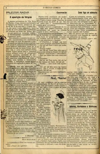 Página do suplemento humorístico do jornal "O Século" com a "Palestra Amena"