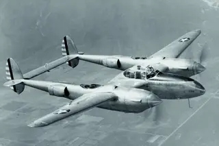O avião Lockheed Lightning P-38 que Saint Exupéry pilotava, na Segunda Guerra Mundial