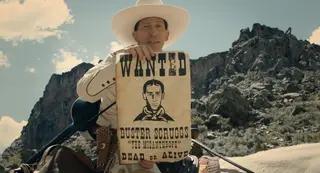 Tim Blake Nelson em “A Balada de Buster Scruggs”, um divertido western dos irmãos Coen