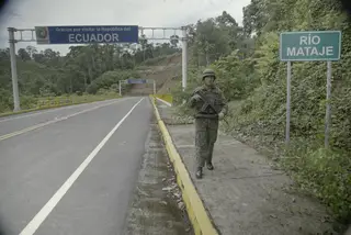 Mataje, na fronteira entre o Equador e a Colômbia