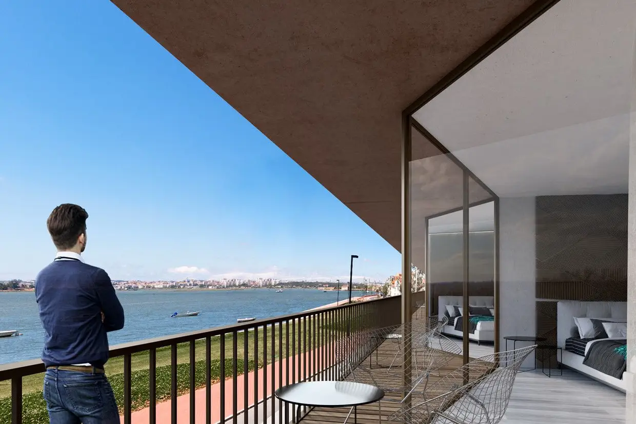 A vista direta para o Tejo é uma das características mais marcantes do futuro Hotel Mundet