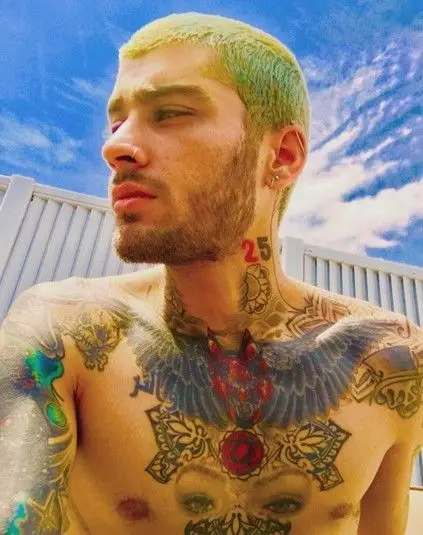 O look anterior de Zayn Malik