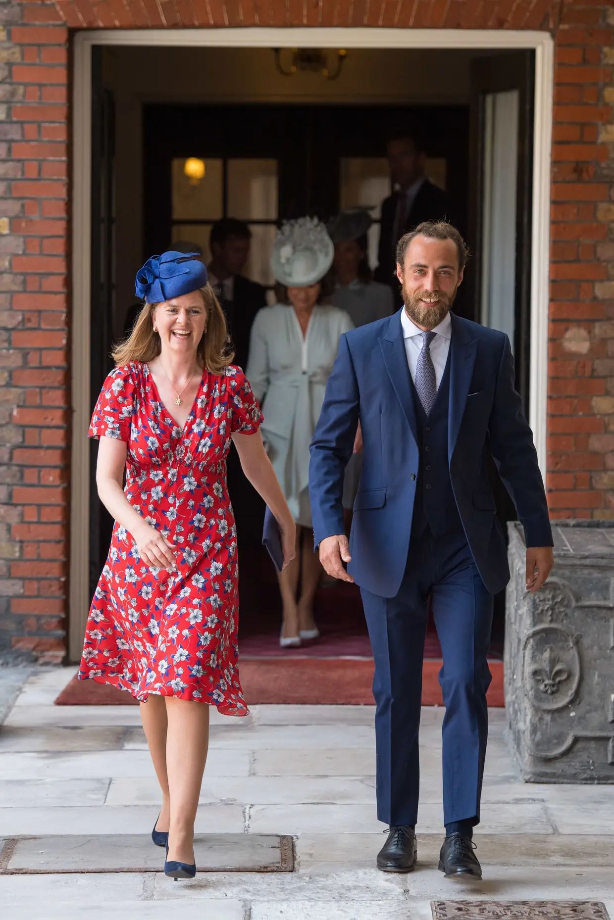 Laura Meade, uma das madrinhas, e James Middleton, irmão da duquesa de Cambridge