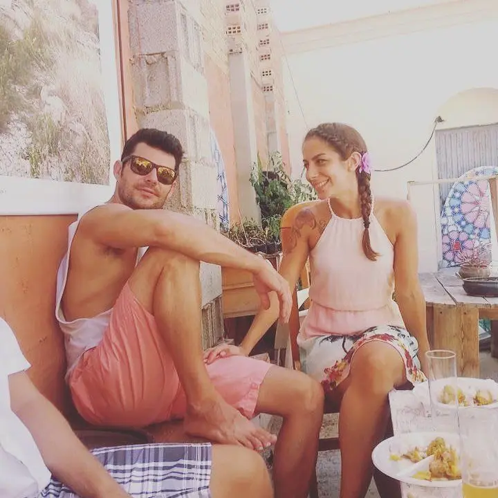 Javier Sánchez Santos e a mulher
