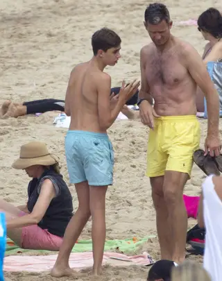 Pablo com o pai no verão de 2017