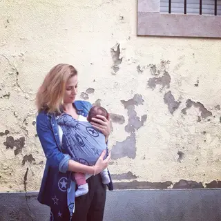 Luísa Barbosa com a filha Aura