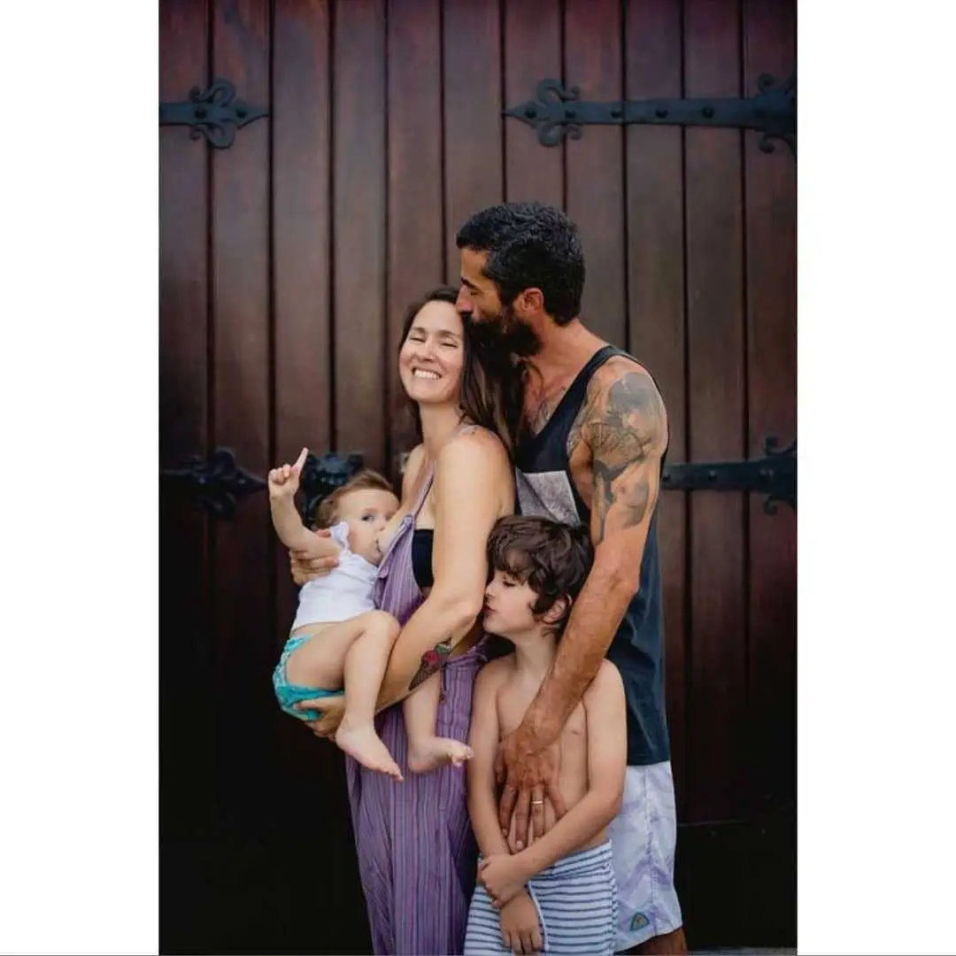 Catarina Beato com o marido e os filhos mais novos